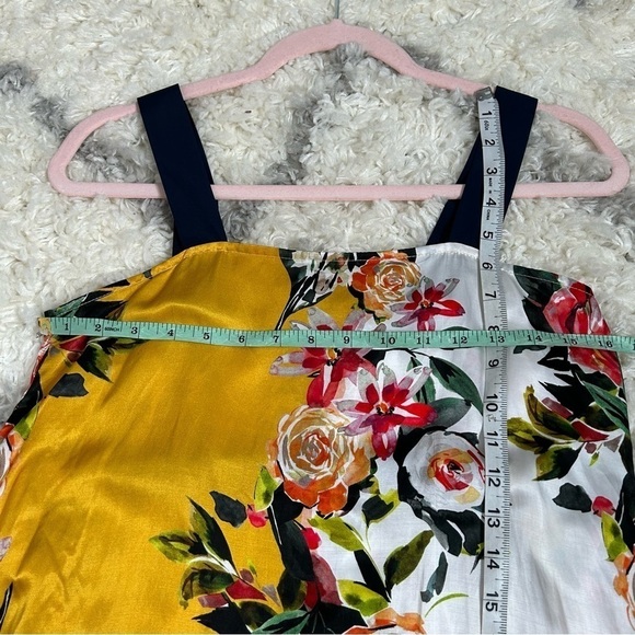 Katharine Kidd Lalita Yellow & Navy Flowy Floral Dress - Picture 14 of 16